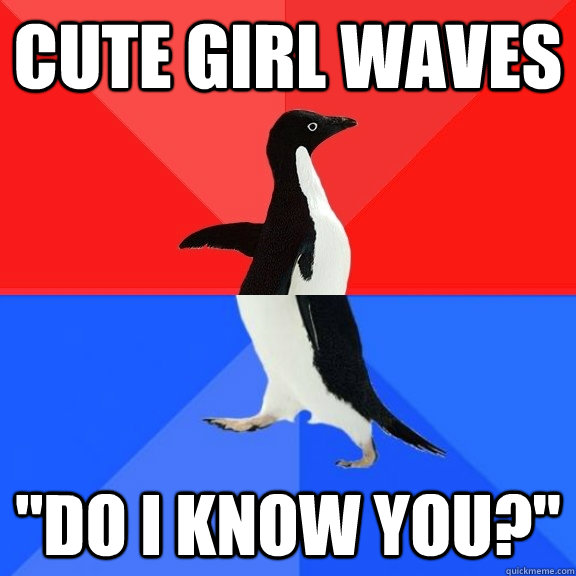 Cute girl waves 
