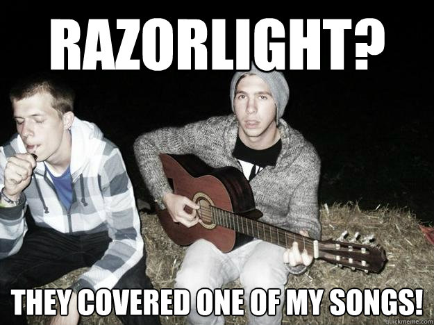 RAZORLIGHT? THEY COVERED ONE OF MY SONGS! - RAZORLIGHT? THEY COVERED ONE OF MY SONGS!  GUITAR AT PARTY GUY