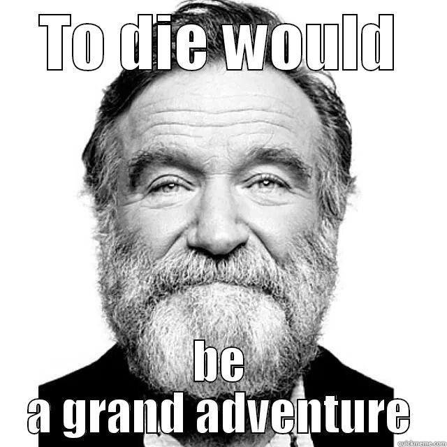 TO DIE WOULD BE A GRAND ADVENTURE Misc