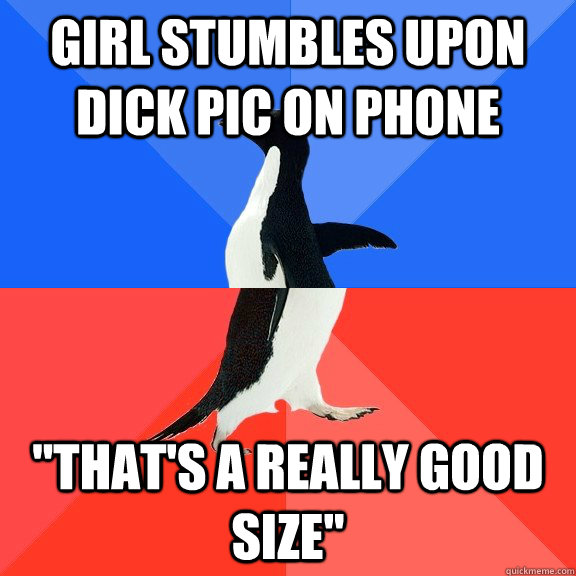 Girl stumbles upon dick pic on phone 