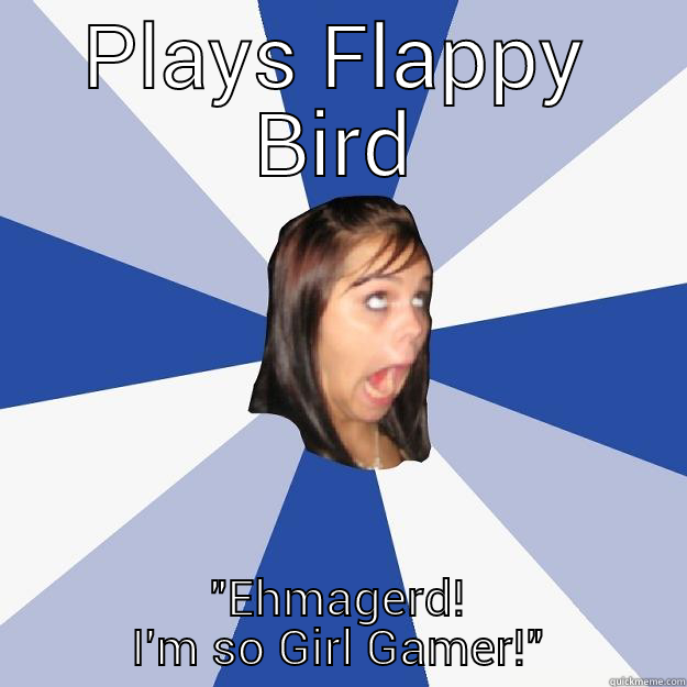 PLAYS FLAPPY BIRD 