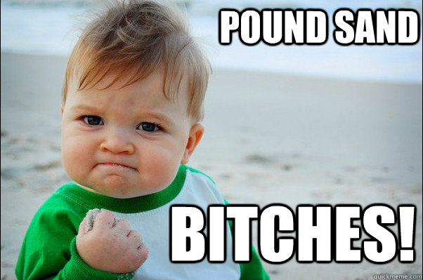 Pound sand  Bitches! - Pound sand  Bitches!  Success Kid Original