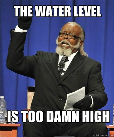 The water level Is too damn high  Rent Is Too Damn High Guy