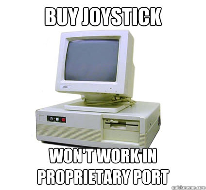 Buy joystick won't work in proprietary port - Buy joystick won't work in proprietary port  Your First Computer