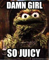 Damn Girl so juicy  Oscar The Grouch