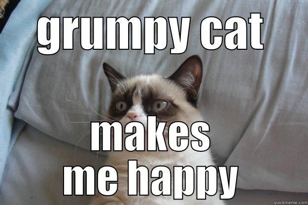GRUMPY CAT MAKES ME HAPPY Grumpy Cat