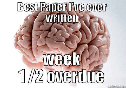 BEST PAPER I'VE EVER WRITTEN WEEK 1 /2 OVERDUE Scumbag Brain