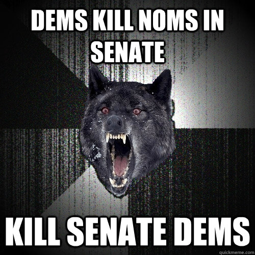 Dems kill noms in senate kill senate dems  Insanity Wolf