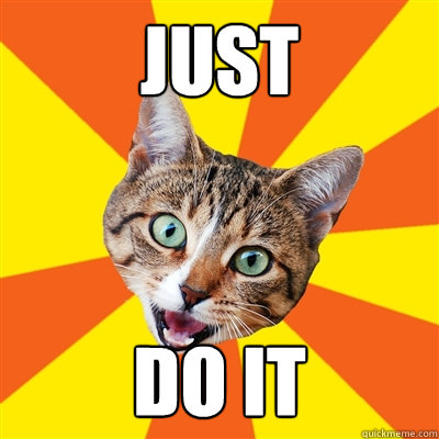 just do it  Bad Advice Cat
