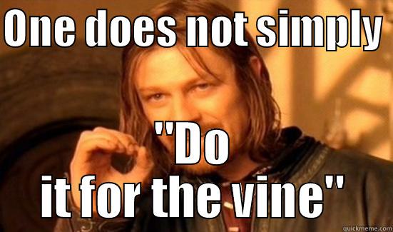 ONE DOES NOT SIMPLY  