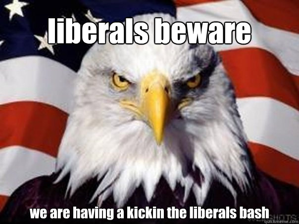 liberals beware we are having a kickin the liberals bash  facebook profile
