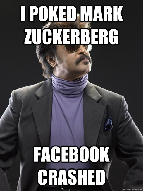 i poked mark zuckerberg facebook crashed  