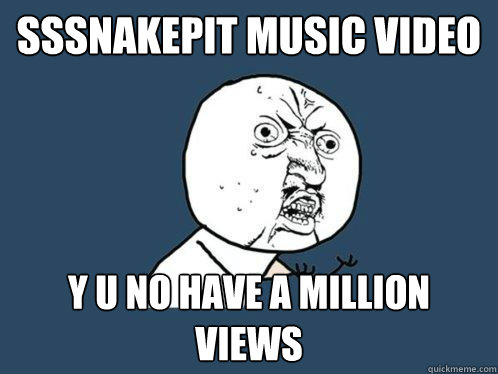 Sssnakepit music video Y u no have a million views  Y U No