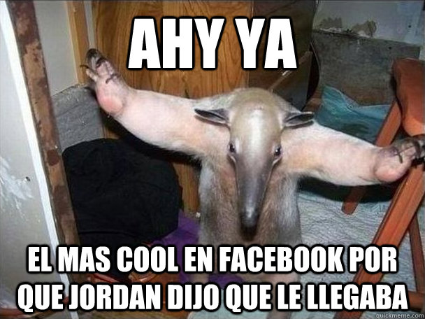 ahy ya  el mas cool en facebook por que jordan dijo que le llegaba   I got this
