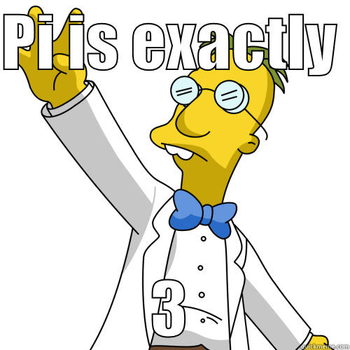 PI IS EXACTLY  3 Misc
