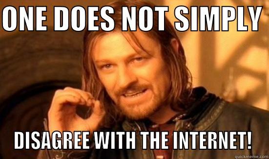 ONE DOES NOT SIMPLY  DISAGREE WITH THE INTERNET! Boromir
