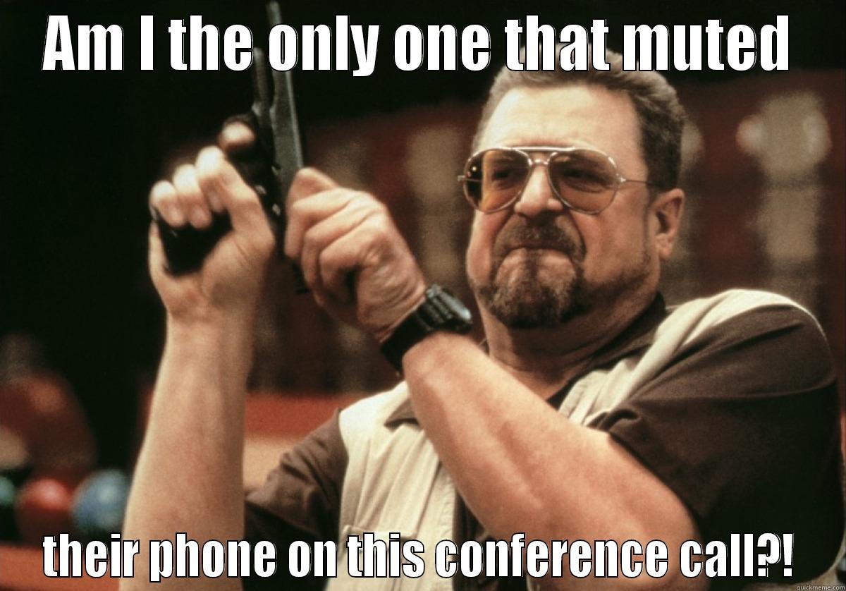 Am I the only one on this conference call? - AM I THE ONLY ONE THAT MUTED THEIR PHONE ON THIS CONFERENCE CALL?! Misc