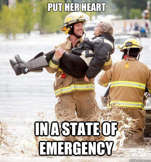 put her heart in a state of emergency - put her heart in a state of emergency  Ridiculously Photogenic Responder