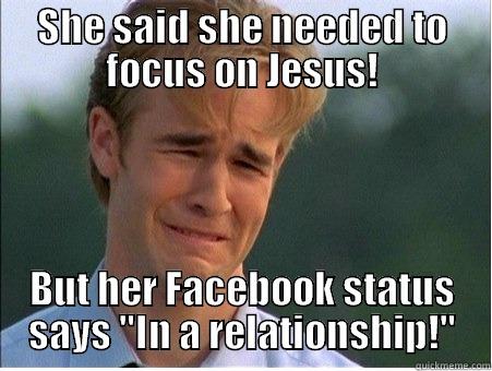 SHE SAID SHE NEEDED TO FOCUS ON JESUS! BUT HER FACEBOOK STATUS SAYS 