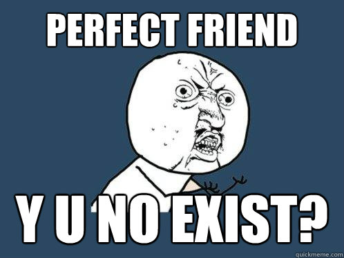 perfect friend y u no exist?  Y U No