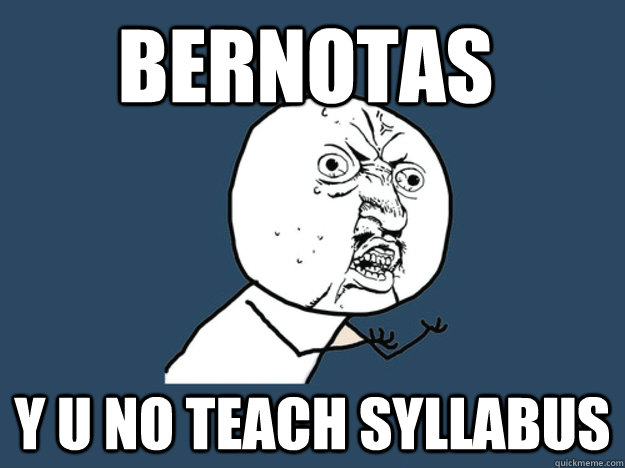 bernotas y u no teach syllabus  
