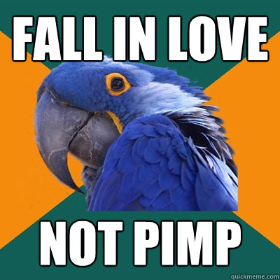 Fall in Love NOT PIMP  Paranoid Parrot