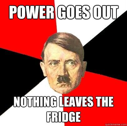 power goes out nothing leaves the fridge - power goes out nothing leaves the fridge  Advice Hitler