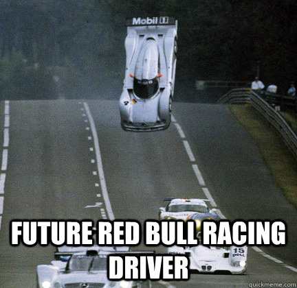  Future Red Bull Racing Driver  Mercedes CLR Le Mans Flip