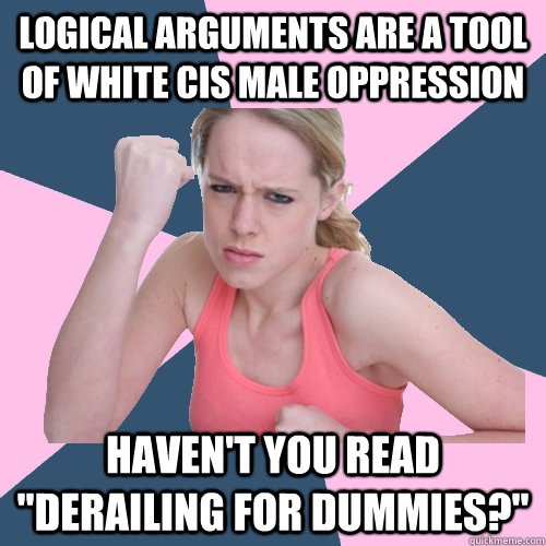 logical arguments are a tool of white cis male oppression haven't you read 