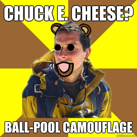 chuck e. cheese? ball-pool camouflage - chuck e. cheese? ball-pool camouflage  PedoBearGrylls
