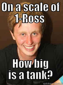 ON A SCALE OF 1-ROSS  HOW BIG IS A TANK? Misc