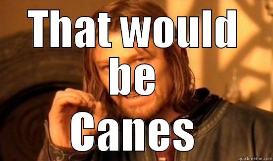 THAT WOULD BE CANES Boromir
