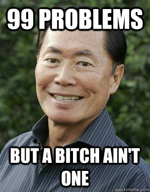 99 Problems but a bitch ain't one - 99 Problems but a bitch ain't one  Tough Guy Takei