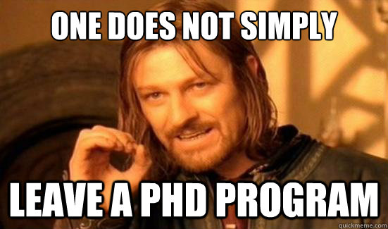 One Does Not Simply Leave a PhD program  Boromir