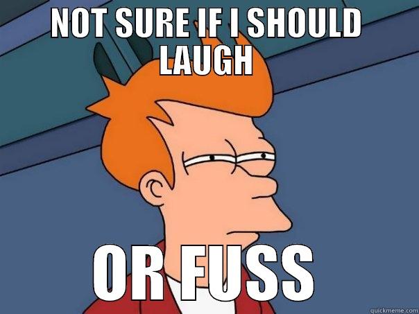 NOT SURE IF I SHOULD LAUGH OR FUSS Futurama Fry