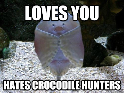 loves you Hates crocodile hunters  