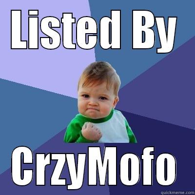 LISTED BY CRZYMOFO Success Kid