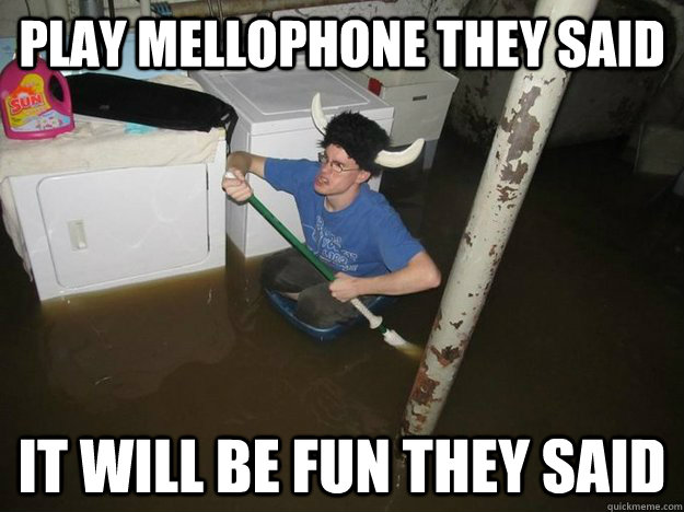 Play mellophone they said it will be fun they said  Laundry Room Viking