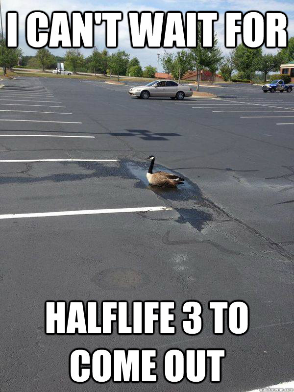 I can't wait for Halflife 3 to come out - I can't wait for Halflife 3 to come out  Optimistic Goose