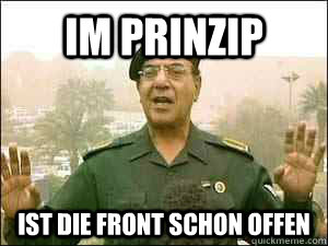 Im Prinzip ist die Front schon offen - Im Prinzip ist die Front schon offen  iraqi information minister