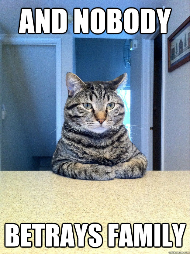 and nobody betrays family  Chris Hansen Cat