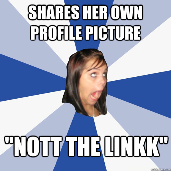 shares her own profile picture 