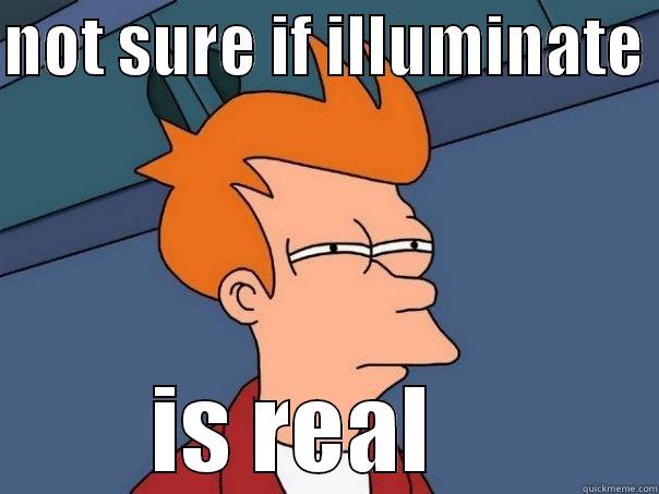 NOT SURE IF ILLUMINATE  IS REAL    Futurama Fry
