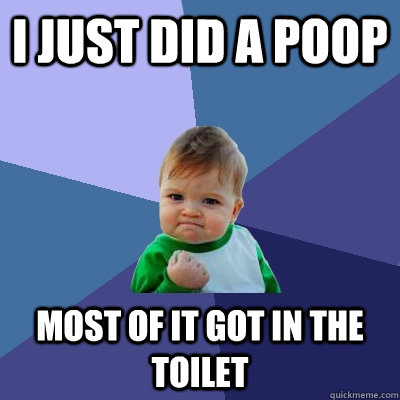 I just did a Poop Most of it got in the toilet  Success Kid