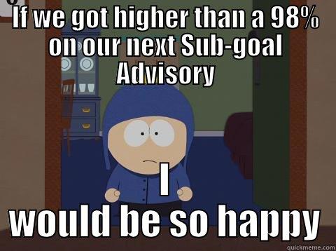 IF WE GOT HIGHER THAN A 98% ON OUR NEXT SUB-GOAL ADVISORY I WOULD BE SO HAPPY Craig would be so happy