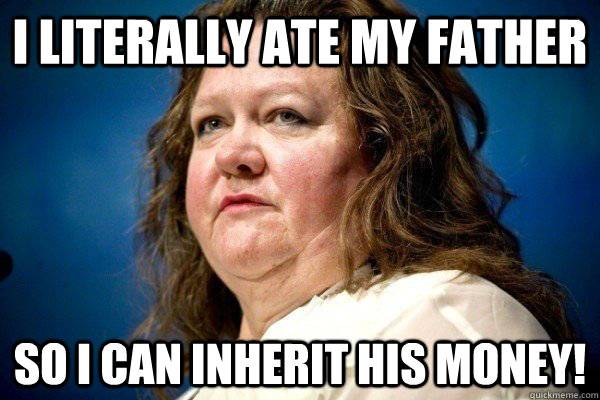 I literally ate my father  So I can inherit his money!   - I literally ate my father  So I can inherit his money!    Spiteful Billionaire