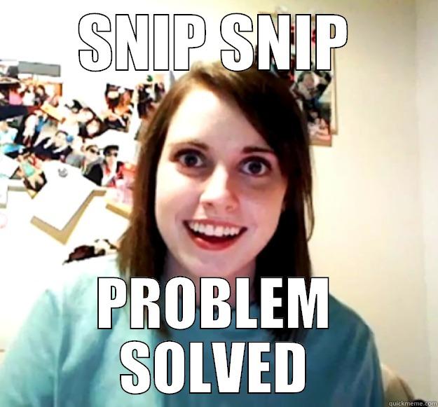 SNIP SNIP PROBLEM SOLVED Overly Attached Girlfriend