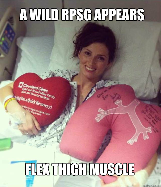 A wild RPSG appears Flex thigh muscle  Ridiculously Photogenic Surgery Girl