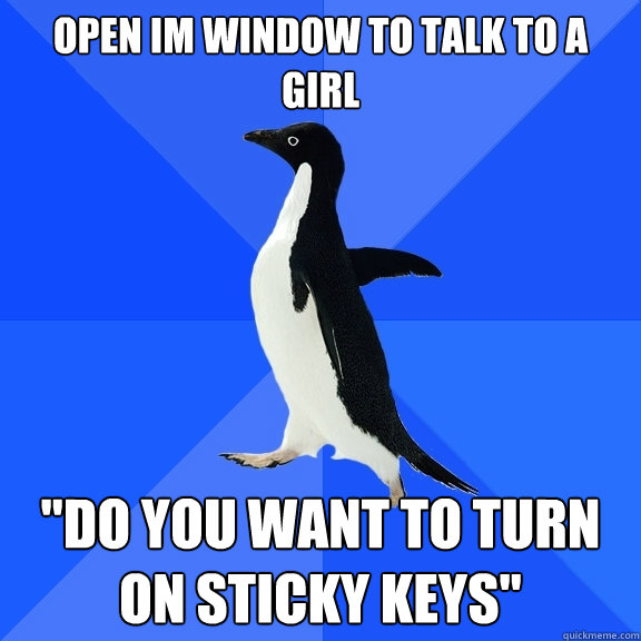 Open IM window to talk to a girl 