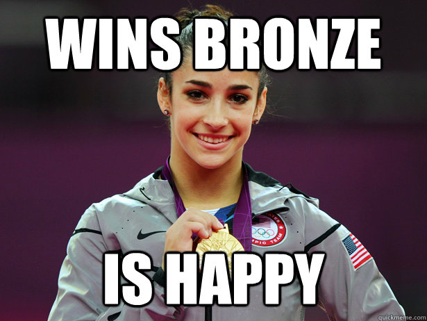 Wins Bronze is happy  Amiable Aly Raisman